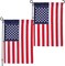 2 Pack American Flag Garden Flags Embroidered - 12''x18'', Deluxe Embroidered Stars and Sewn Stripes USA Garden Flags,Patriotic Decorative Yard Flags for Garden and Home, 210D Nylon